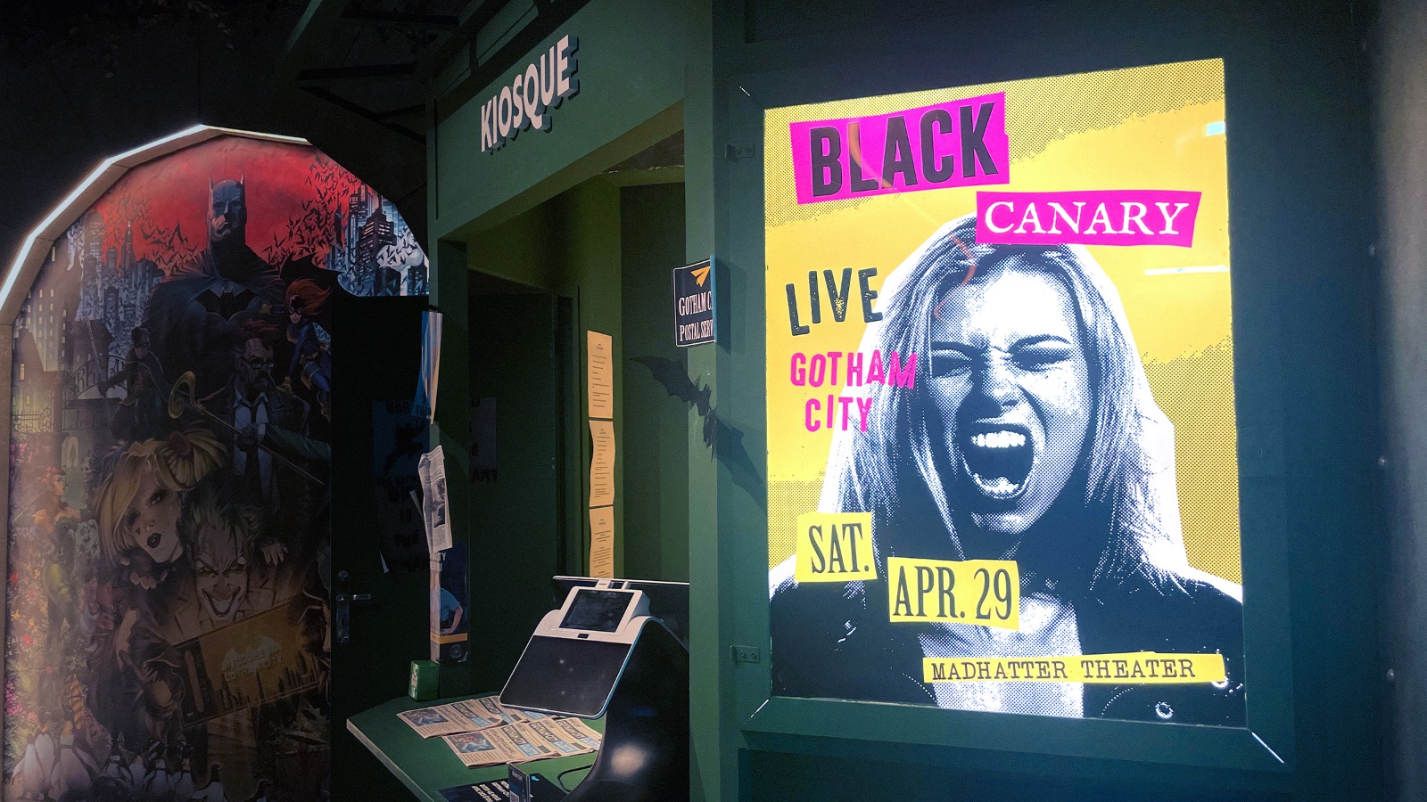Fictional poster designed for Batman Escape experience (Zompa Design, 2022)